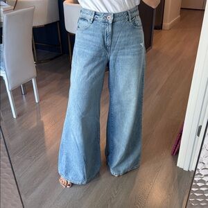 Zara Faded Blue Denim Pants